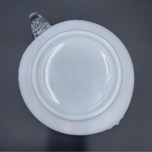 Vintage Fenton White Silver Crest Heart Shaped Nappy Candy Relish Serving Dish - Picture 11 of 11